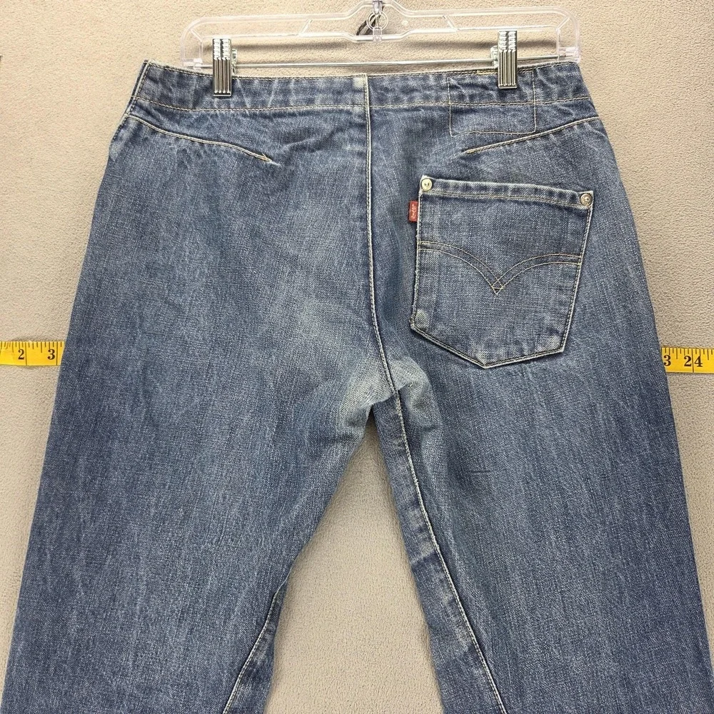 Vintage Levis Engineered Jeans Womens Blue Twisted One Pocket Zip Fly Fits 30x30